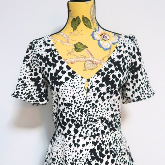 Zara Black and White Patterned Romper - Picture 4 of 8